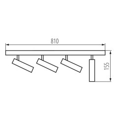 Спот з чотирма лампами Kanlux 28779 LARITO EL-4I-B