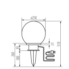 Грунтовий вуличний світильник Kanlux Idava 25 (23510)