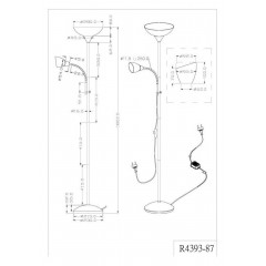 Торшер з лампою для читання Trio Erzwo R4393-87