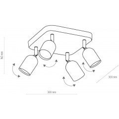 Спот з чотирма лампами TK LIGHTING 3306