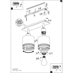 Спот з двома лампами Eglo 99277 Esteperra