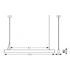 Підвіс Ideal lux 223780 Draft ON/OFF 3000K White