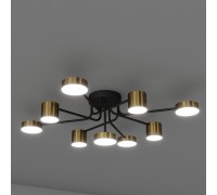 Люстра сучасна стельова Svoji SV0006-9 BK+GD 3000K