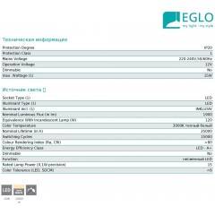 Стельовий світильник Eglo 96028 Giron-S