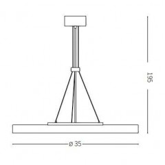 Люстра сучасна Ideal lux 226712 Halo SP1 D35 3000K