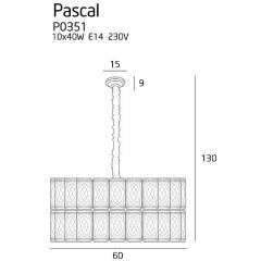 Кришталева люстра Maxlight P0351 PASCAL