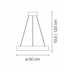 Люстра сучасна Ideal lux 222097 Oracle SP1 D50 Round Nero