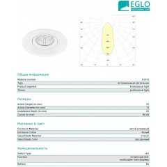 Точковий врізний світильник Eglo 61541 Talvera P