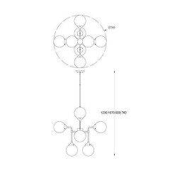 Люстра сучасна Zuma Line Riano Pendant P0454-08D-STAC