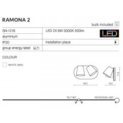 Настінний світильник Azzardo AZ2563 Ramona 2