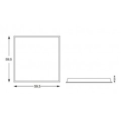 Стельовий світильник Ideal lux 246390 Led Panel 3000K Bianco