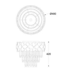 Кришталева люстра Zuma Line Quasar Ceiling C0506-06A-B5AC