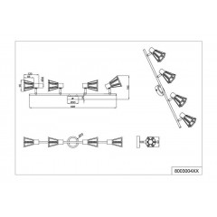 Спот з чотирма лампами Trio Houston 800300432
