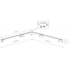 Спот-система Nowodvorski 7723 MONO CORNER VIII 2X200 BLACK PL