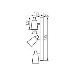 Спот з трьома лампами Kanlux 33094 Sempra EL-3I W-SR