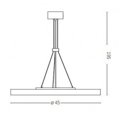 Люстра сучасна Ideal lux 226729 Halo SP1 D45 3000K