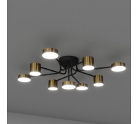 Люстра сучасна стельова Svoji SV0006-9 BK+GD 4000K