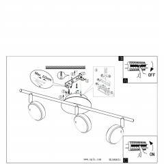 Спот з трьома лампами Eglo 95631 Salto
