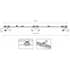 Спот-система Nowodvorski 7837 MONO SURFACE VI BLACK PL