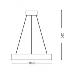 Люстра сучасна Ideal lux 222103 Oracle SP1 D60 Round Nero