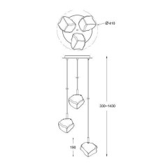 Люстра-підвіс Zuma Line Rock Pendant P0488-03D-B5AC