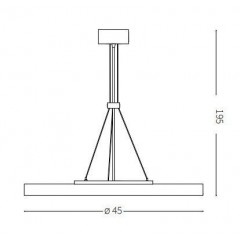 Люстра сучасна Ideal lux 226736 Halo SP1 D45 4000K