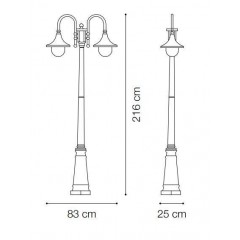 Ліхтарний стовп Ideal lux 246833 Cima Antracite