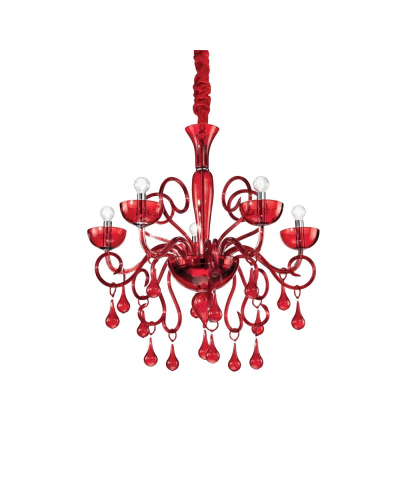 Люстра класична Ideal lux Lilly SP5 Rosso (73453)