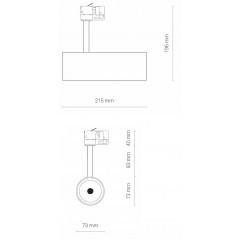 Світильник для трекової системи Nowodvorski 8761 CTLS MILO LED WHITE 25W 4000K CN