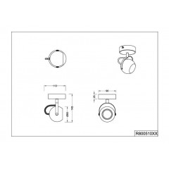 Бра спрямованого світла Trio Bastia R80051032