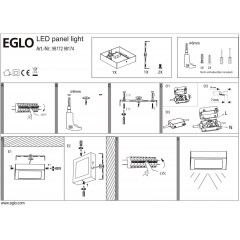 Настінний вуличний світильник Eglo 98172 Argolis-C