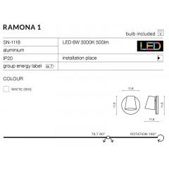 Настінний світильник Azzardo AZ2565 Ramona 1