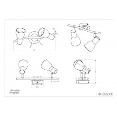 Спот з двома лампами Trio Levisto 871010207