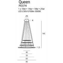 Люстра сучасна Maxlight P0374D QUEEN