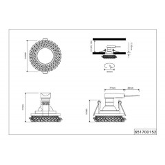 Кришталевий точковий світильник Trio Dolomite 651700152