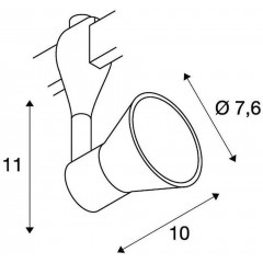 Світильник для трекової системи SLV 184634