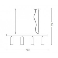 Люстра-підвіс Ideal lux 231372 Dymanite SP4 Bianco