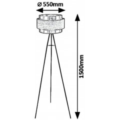 Торшер на тринозі Rabalux 5385 BASIL