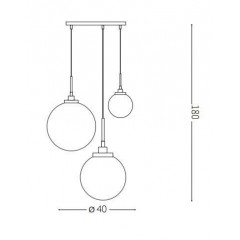 Люстра-підвіс Ideal lux 241340 Grape SP3 Bianco