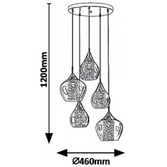 Люстра-підвіс Rabalux 6660 CASSANDRA