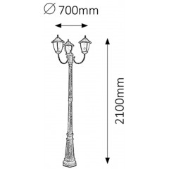 Ліхтарний стовп Rabalux 8379 Madrid