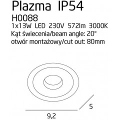 Точковий врізний світильник Maxlight H0088 PLAZMA