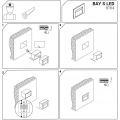 Вбудований вуличний світильник Nowodvorski 8164 BAY LED