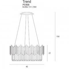 Кришталева люстра Maxlight P0368 TREND