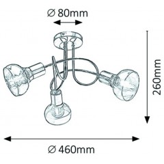Люстра сучасна стельова Rabalux 5548 HOLLY
