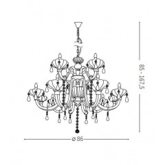 Кришталева люстра Ideal lux 207483 Continental SP12