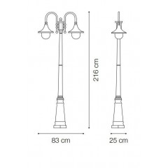 Ліхтарний стовп Ideal lux 246840 Cima Coffee