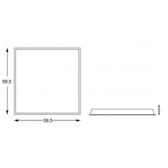 Стельовий світильник Ideal lux 249728 Led Panel 4000K Bianco