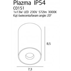 Точковий накладний світильник Maxlight C0151 PLAZMA