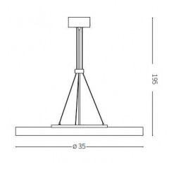 Люстра сучасна Ideal lux 223254 Halo SP1 D35 4000K